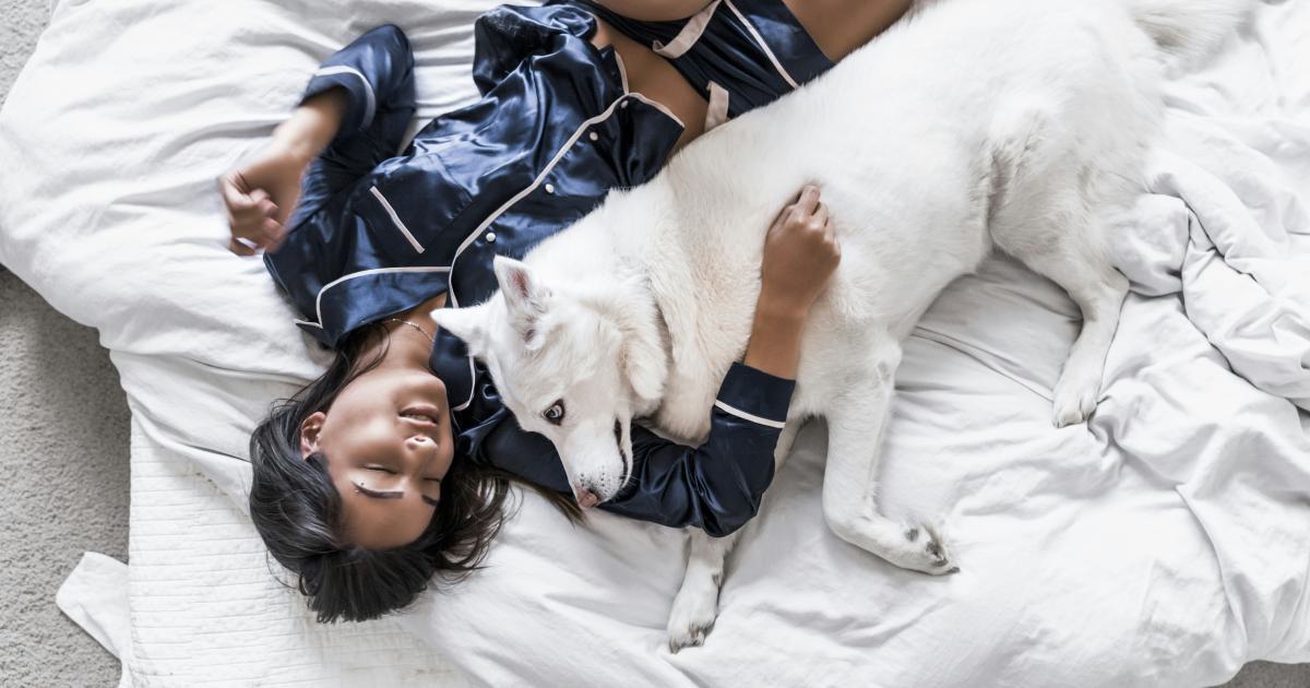 Couple heureux dans son lit