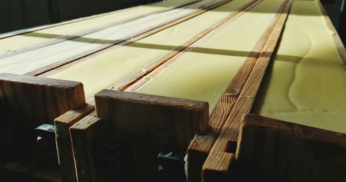 Coupe transversale d'un matelas ferme