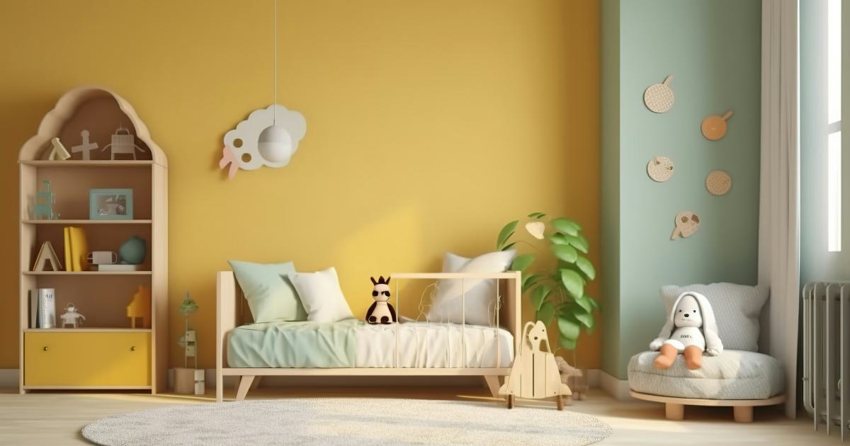 Matelas de lit bébé aux couleurs douces