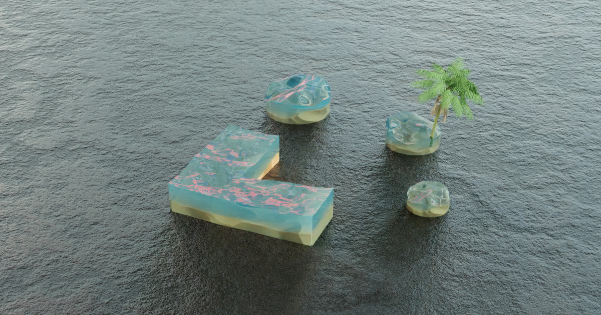 Matelas gonflable flottant sur une rivière