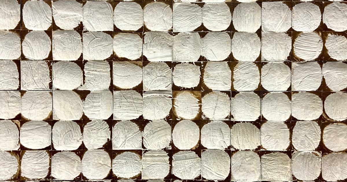 Matelas coupé en section montrant le garnissage ouate