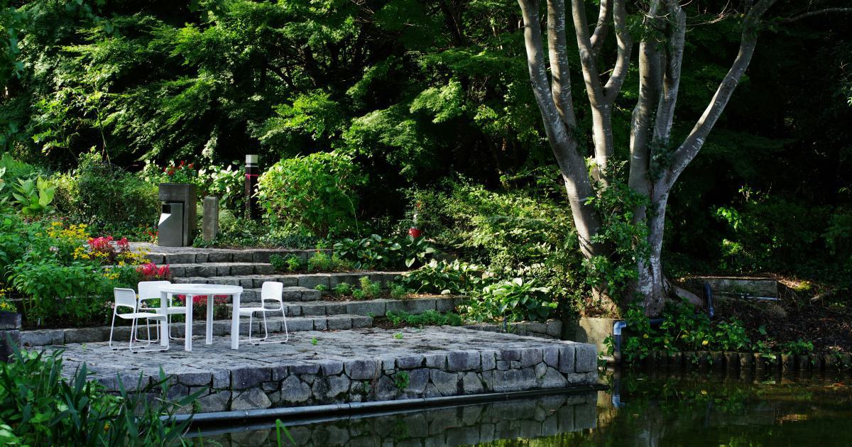 Peaceful Japanese Garden with Futon