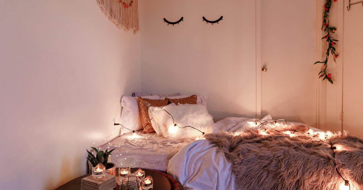 Chambre à coucher avec ambiance apaisante