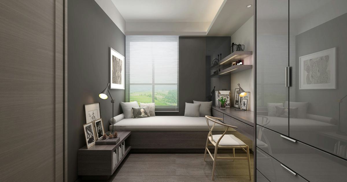 Chambre avec Contraste de Matières