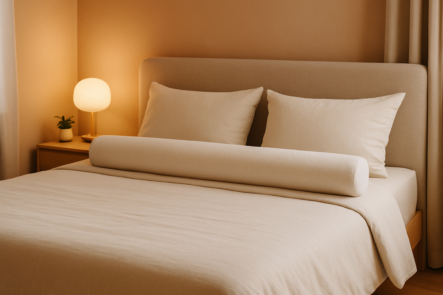 Un traversin en 160 cm parfaitement adapté à un lit double pour un confort et un soutien optimal.